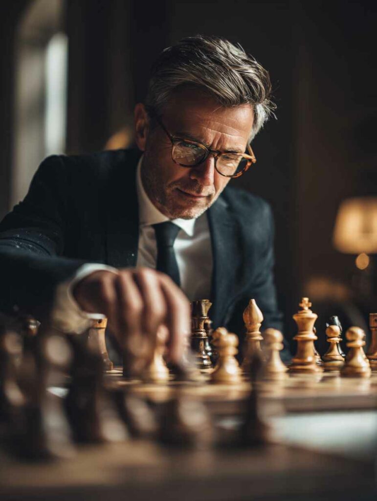 Photo Dirigeant jouant aux échecs - avantage stratégique - Blog
